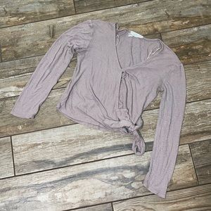 Long sleeve crop top